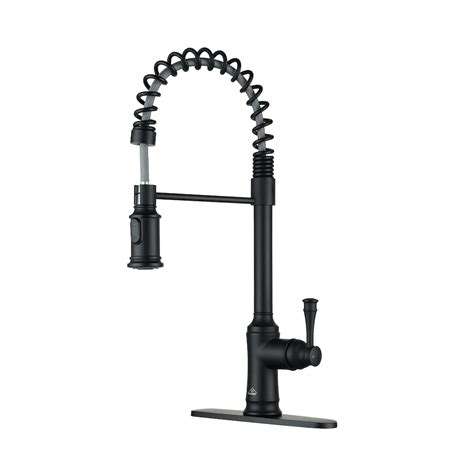 Casainc 2 Function Single Handle Pull Down Sprayer Kitchen Faucet In Matte Black The Home