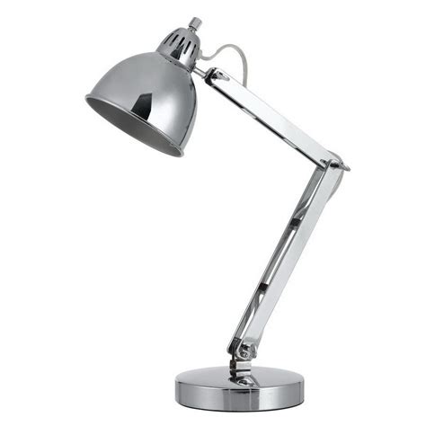 Cal Lighting Gorica 24 In Adjustable Chrome Desk Lamp With Metal Shade