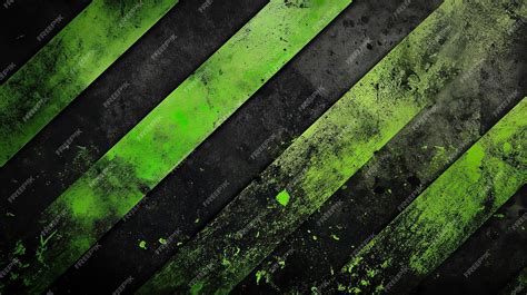 Premium Photo | A close up of a green and black striped wallpaper with ...