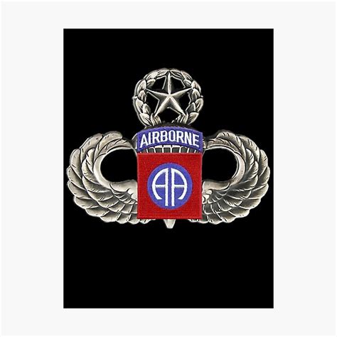 82nd Airborne Division Patch With Jumpwings Photographic Print By