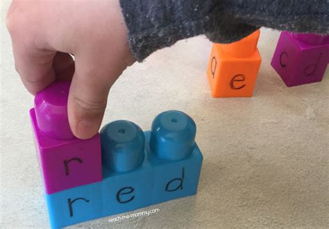 Spelling Words With Building Blocks Teach Me Mommy