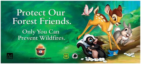 Disney's Bambi Re-Joins Fire Prevention PSA Campaign | Bambi characters ...