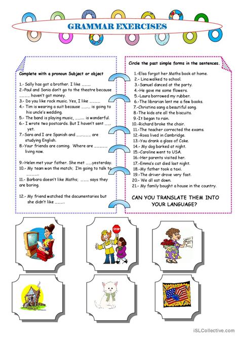 Grammar Exercises English Esl Worksheets Pdf And Doc