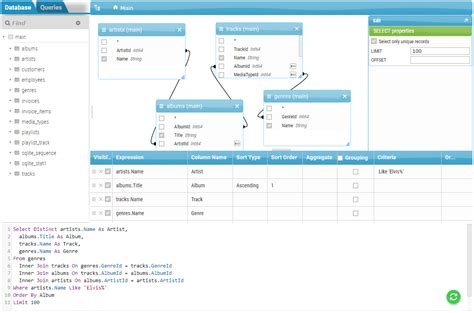 Online SQL Query Builder - Online Visual SQL Query Designer and Parser