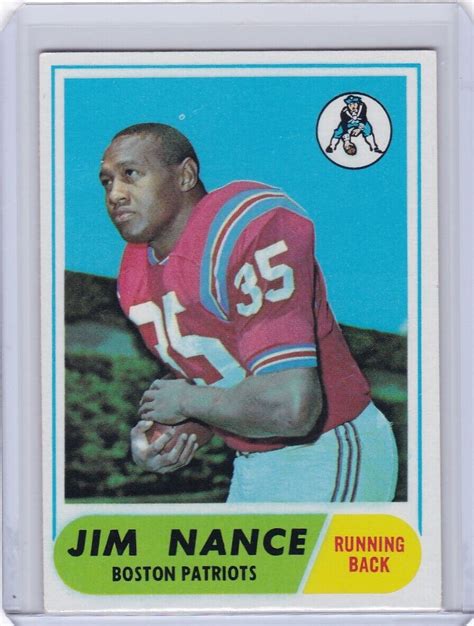 Am Topps Football Card Jim Nance Boston Patriots Ink Back