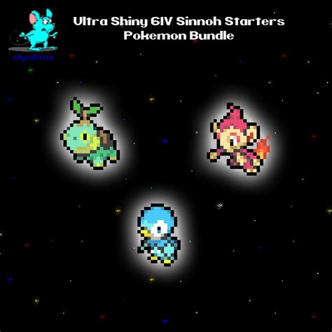 6iv Ultra Square Shiny Sinnoh Starters Bundle Pokemon For Brilliant