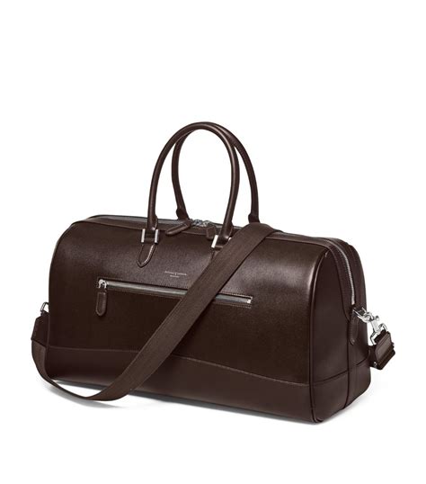 Mens Aspinal Of London Brown Leather City Holdall Harrods UK