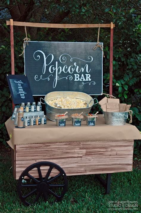 popcorn bar ideas for weddings and parties