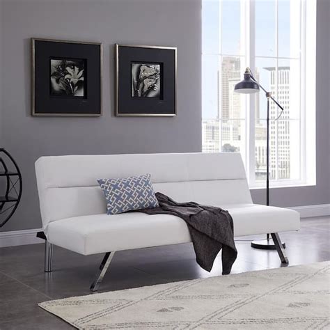 Modern White Leather Sofa Bed | Baci Living Room