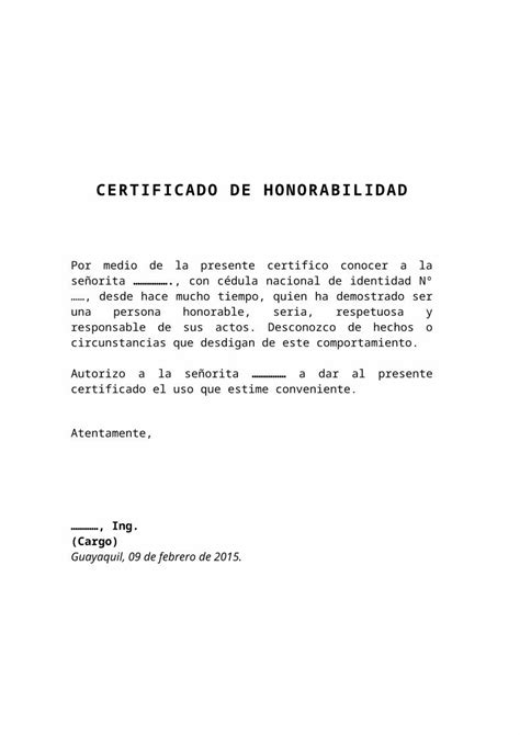 DOCX Certificado Honorabilidad DOKUMEN TIPS