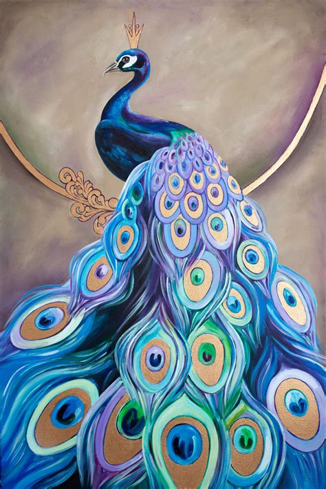 Peacock Painting By Inna Bagaeva Peacock Painting Peacock Art Bird Art