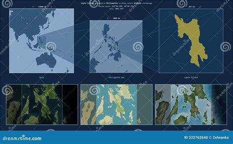 Leyte Island. Philippines. Location Diagram. Yellow Stock Illustration ...