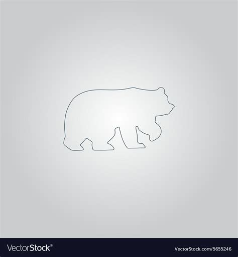 Bear symbol Royalty Free Vector Image - VectorStock