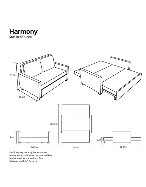 Harmony Sofa Bed Queen Eco Leather Expand Furniture Folding Tables ...