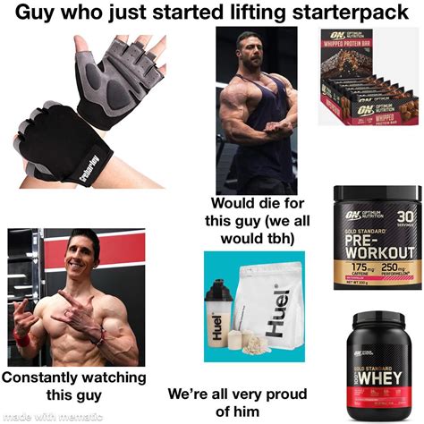 Guy Who Just Started Lifting Starterpack R Starterpacks