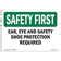 Signmission Osha Safety First Sign Ear Eye And Safety Shoe Protection