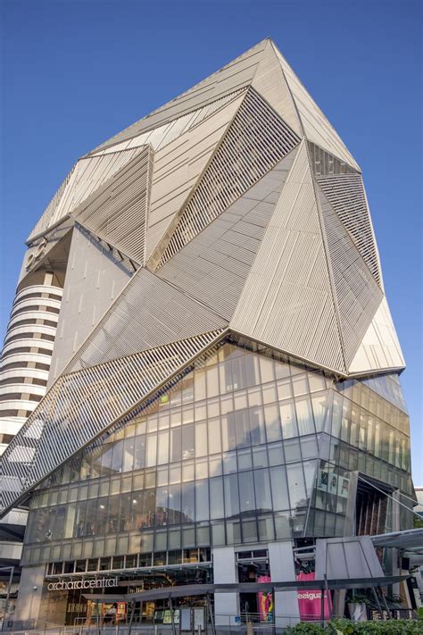 Angular Geometric Metal Facade Of Orchard Central Singapore Photo