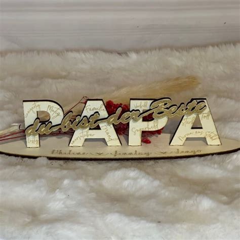 Laser Cut File Papa Du Bist Der Beste Mit Namen Der Kinder Vatertag