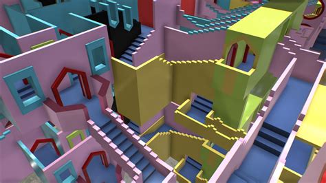 Squid Game Connected Stairs Map Model Buy Royalty Free 3D Model By