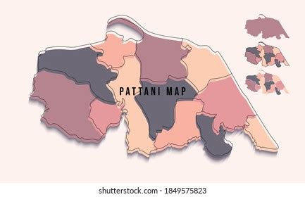 Pattani Map Province South Thailand Stock Vector (Royalty Free) 1849575823 | Shutterstock