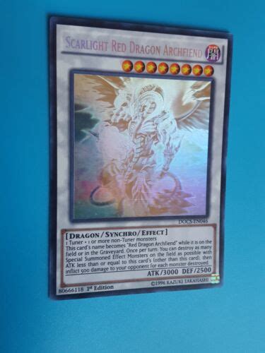 Yu Gi Oh Scarlight Red Dragon Archfiend DOCS EN046 Ghost Rare 1st