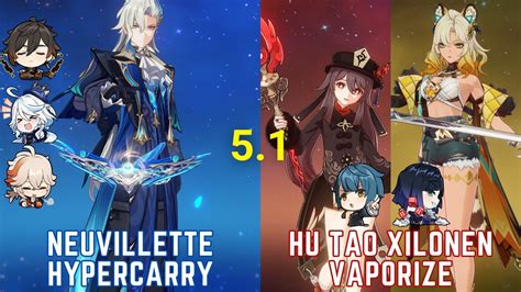 Neuvillette Hypercarry C Hu Tao Xilonen Vaporize Genshin