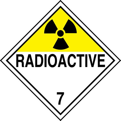 Hazard Class 7 Radioactive DOT Placard MPL701