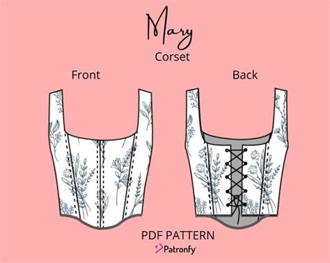 Mary Corset PDF Sewing Pattern Corset Pattern Corset - Etsy UK | Corset ...