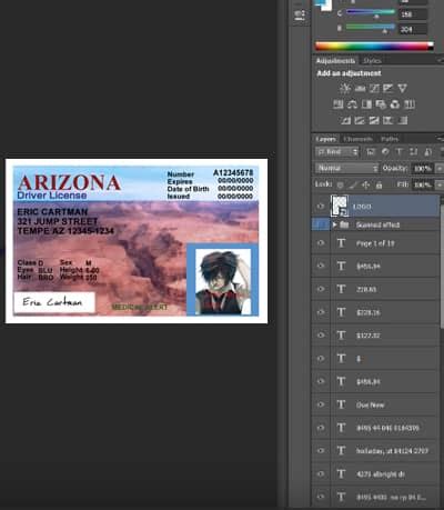 Arizona Drivers License Template – PSD Photoshop File