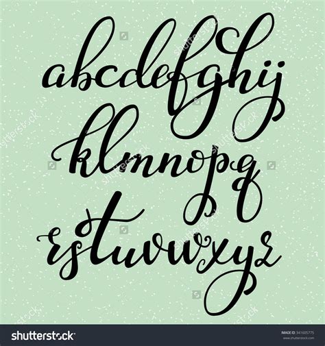 Handwritten Brush Style Modern Calligraphy Cursive Stock Vector ...