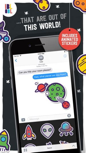 ‎ibbleobble Space Stickers For Imessage On The App Store