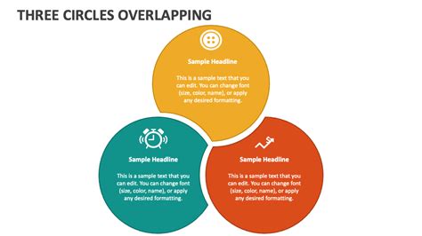 Three Circles Overlapping PowerPoint Presentation Slides - PPT Template