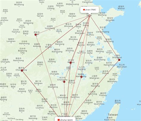 Flights From Jinan To Zhuhai Tna To Zuh Flight Routes