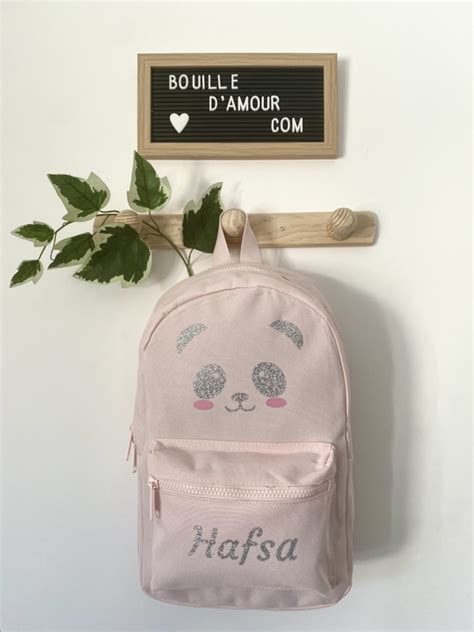 Sac Dos Enfant Personnalis Panda Bouille D Amour