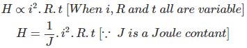 Joule's Law of Heating