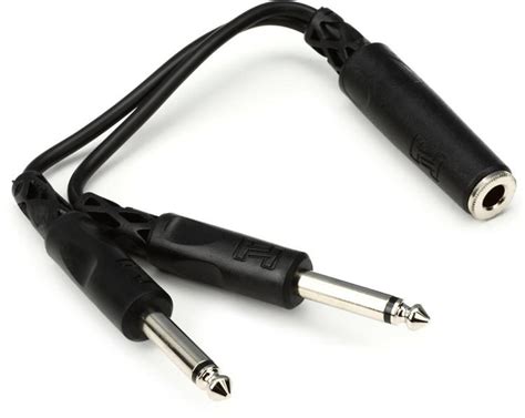 Hosa YPP 106 Y Cable 1 4 Inch TS Female To Dual 1 4 Inch TS Male