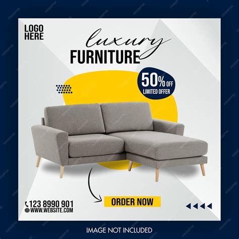 Premium Vector Luxury Furniture Banner Template Design Social Media