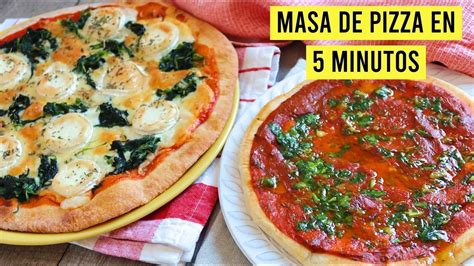 Masa De Pizza En 5 MINUTOS SIN HORNO Sin Levadura Sin Amasar Y Sin