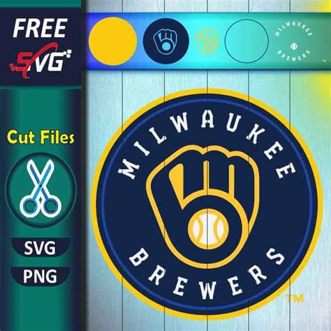 7 Files Milwaukee Brewers SVG Files Cut Files Baseball Clipart