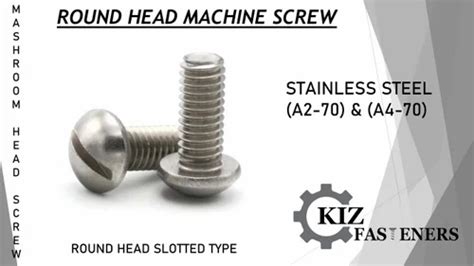 Stainless Steel Polished Round Head Screw For Wood Fitting Or Metal