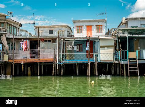 Hong Kong, China - Stilt houses in Tai O fishing village Stock Photo ...