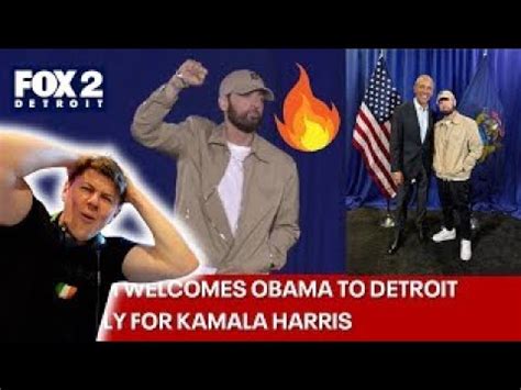 Eminem Introduces Obama At Kamala Harris Detroit Rally Irish Reaction