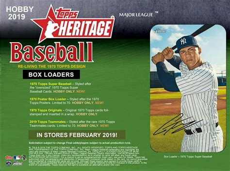 2019 Topps Heritage Baseball Hobby Box Da Card World