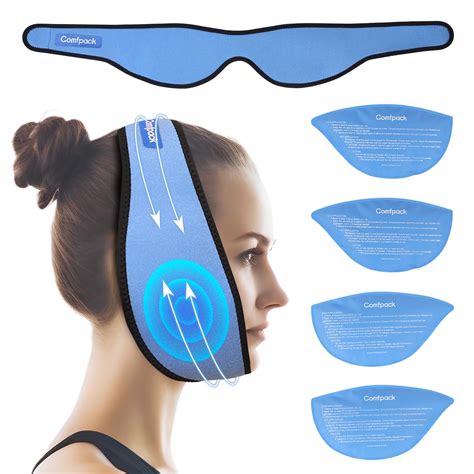 Wisdom Teeth Ice Pack Head Wrap After Surgery Face Ice Pack For Tmj Reusable Hot Cold