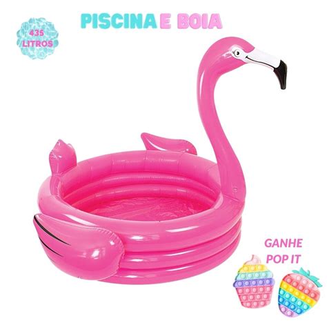 Piscina Boia Flamingo Infl Vel Redonda An Is Grande Infantil E