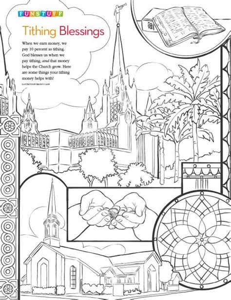 Tithing Blessings coloring page (Friend magazine, June 2017) | Tithing ...