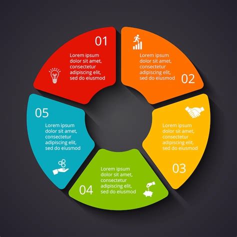 Mod Le D Infographie De Cercle Noir Vectoriel Pour Diagramme De Cycle