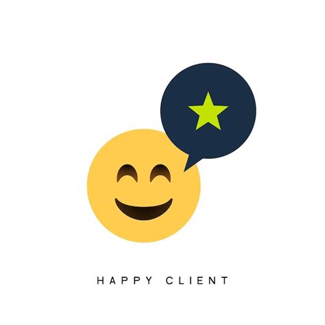 Icono de negocio de cliente cliente feliz símbolo de sonrisa de signo