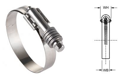 Constant Tension Worm Drive Hose Clamp 14 2mm Top Quality Hydraulic