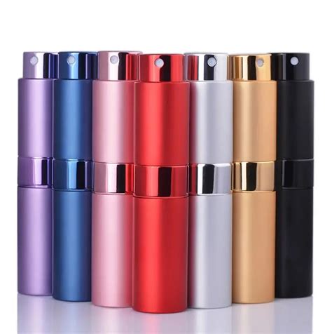 8ML Portable Rotary Spray Bottle Anodized Aluminum Perfume Bottles